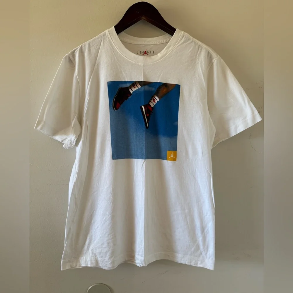 Jordan White and Blue Short Sleeve Tee